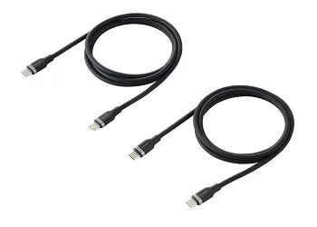 ブラックのUSB Type-Cケーブル 1m 2本セット