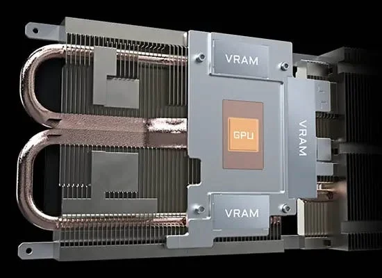 RTX 5060の銅プレートとヒートパイプの内部構造