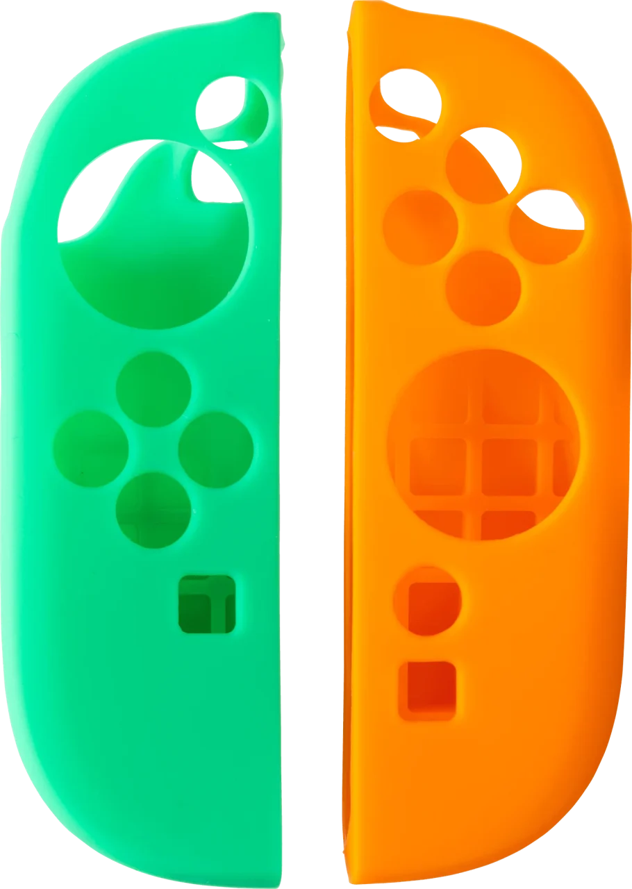 エメラルドとオレンジのJoy-Con用シリコンカバー