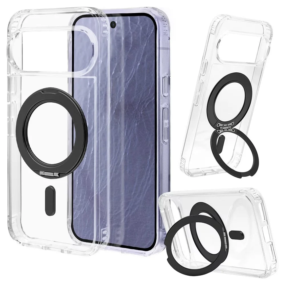 Pixel 11用クリア×ブラック リング付きケース