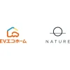 「EVエコホーム」と「NATURE」のブランドロゴ