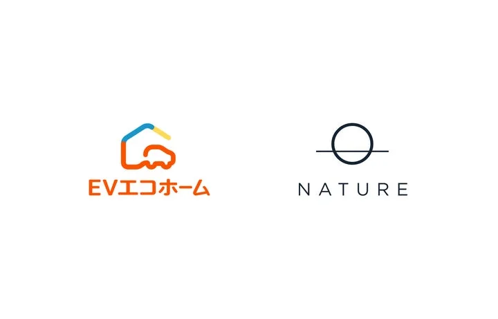 「EVエコホーム」と「NATURE」のブランドロゴ