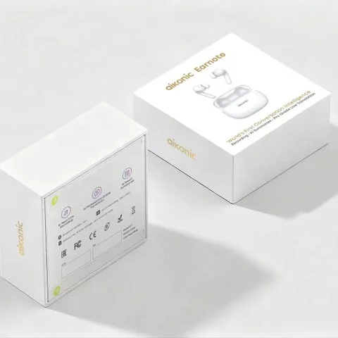 Aikonic EarNoteの外箱とパッケージ