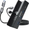 ORICOのクランプ固定式USB-Cハブ本体と接続ケーブル