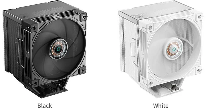 DeepCool AK700 VCシリーズのブラックモデルとホワイトモデルの製品全体図
