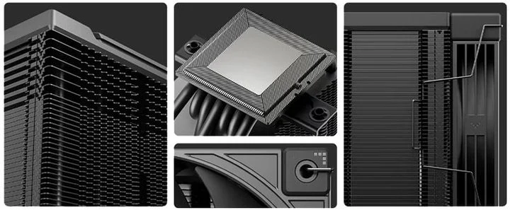 AK700 VCのヒートシンク、銅製ベース、ファン等の詳細な部品構成