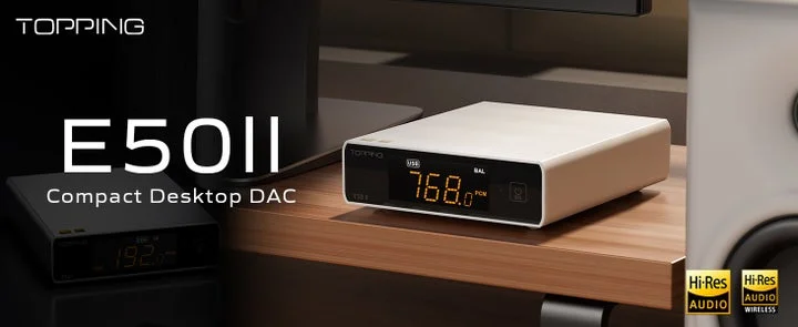TOPPINGのコンパクトデスクトップDAC E50II