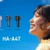 完全ワイヤレスイヤホンHA-A4Tの全4色と装着イメージ