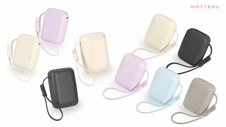 MOTTERUの準固体モバイルバッテリーシリーズ全色