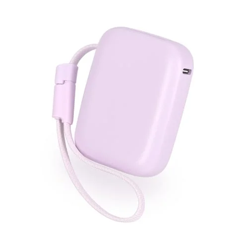 準固体モバイルバッテリー5,000mAhのペールアイリス色