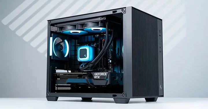 内部パーツが組み込まれたPCケースの内部構造