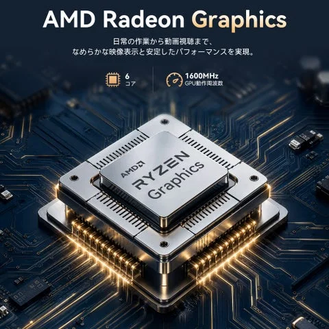 AMD Radeon Graphicsのグラフィックス性能を示すインフォグラフィック
