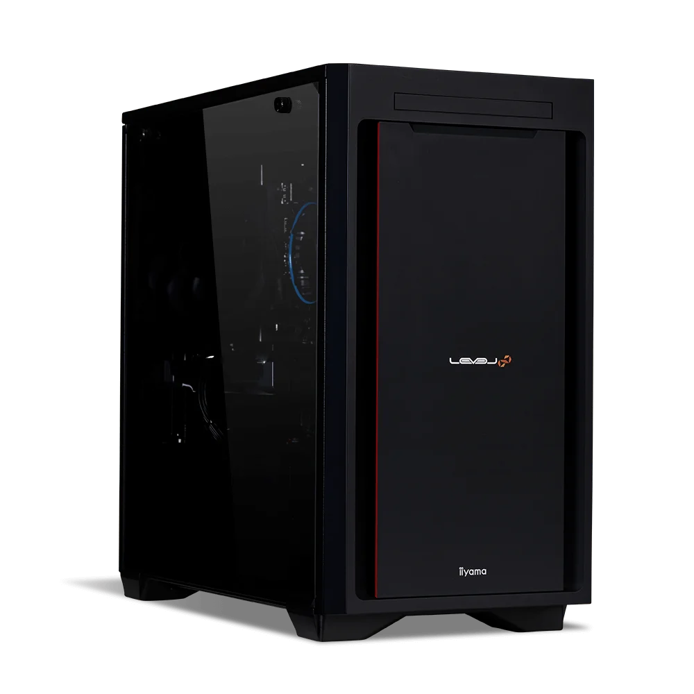 LEVEL∞ブランドのゲーミングPC本体(サイドパネル透明)