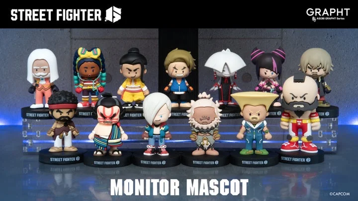 ストリートファイター6のキャラクターを模したモニターマスコット全13種