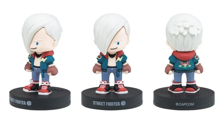 ストリートファイター6のキャラクター「エド」のモニターマスコットの前後左右の姿