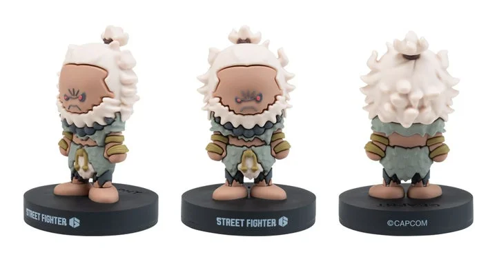 ストリートファイター6のキャラクター「豪鬼」のモニターマスコットの前後左右の姿