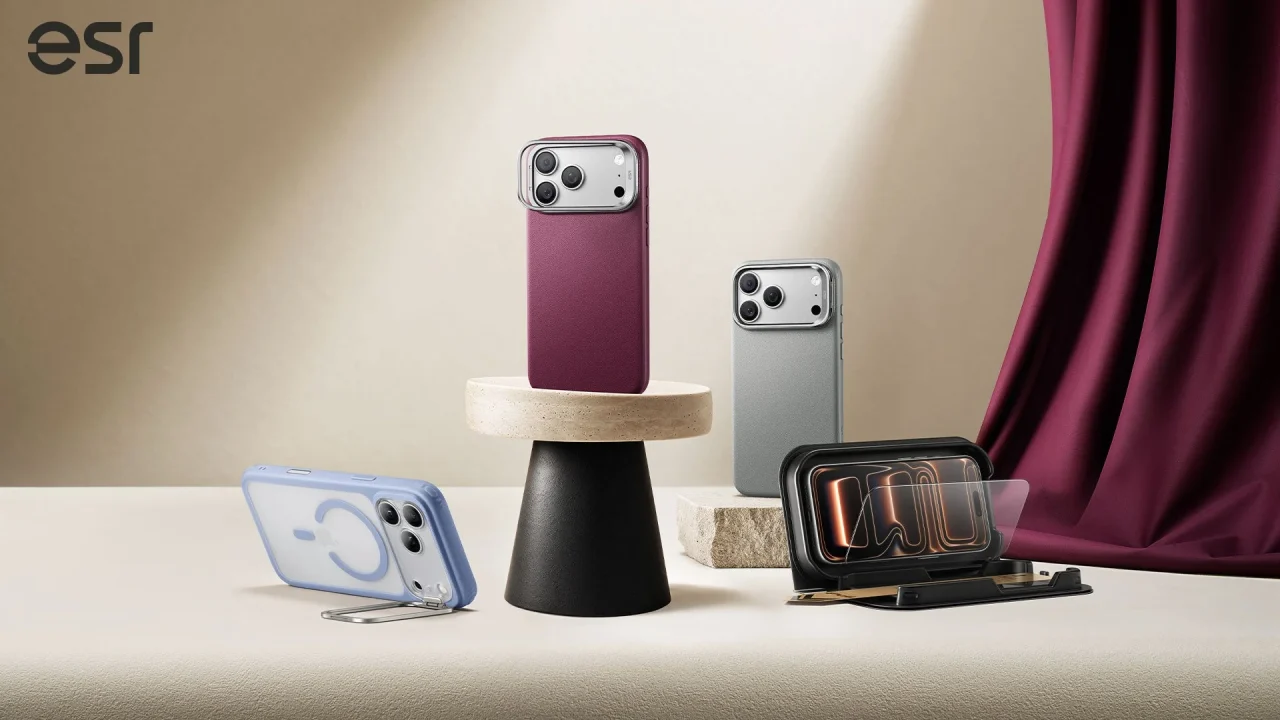 ESRのiPhone 18シリーズ対応アクセサリー3製品の集合写真