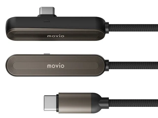 movioのスマホスタンド機能付きTYPE-C充電ケーブルのコネクタとケーブル部分