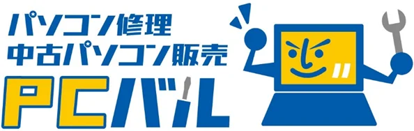 PCバルのロゴマークとパソコンのキャラクター