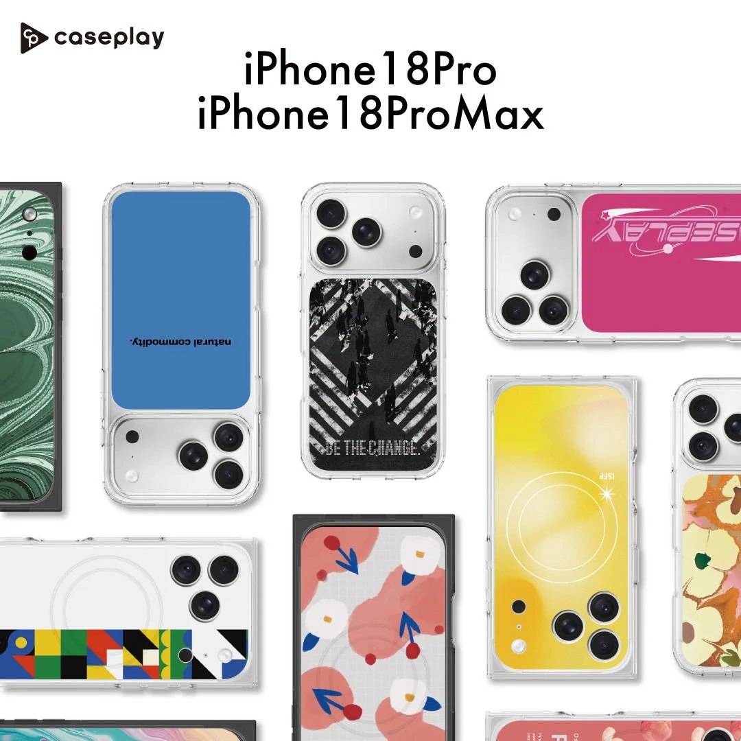 caseplayのiPhone 18 Pro／18 Pro Max対応スマホケースのデザイン例