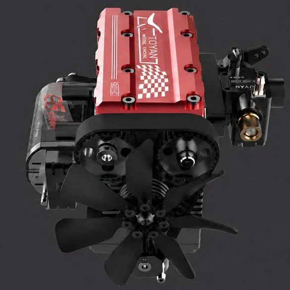 SEMTO ST-NF2／FS-L200ACの直列2気筒エンジン本体とタイミングベルト