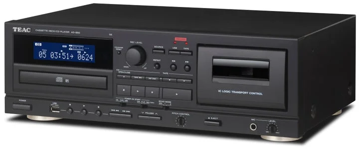 カセットデッキ/CDプレーヤー AD-850-SE ブラックモデルの正面図