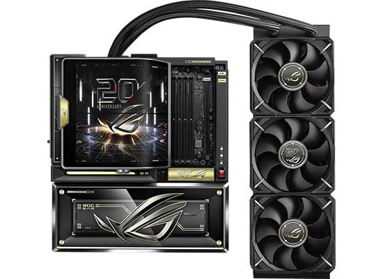 ROG CROSSHAIR X870E EDITION 20マザーボードと水冷クーラー