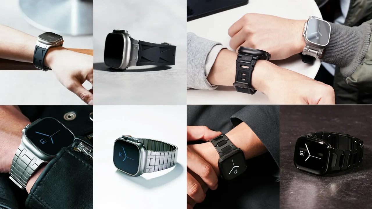 BELTIESのApple Watchバンド装着例の8枚の画像