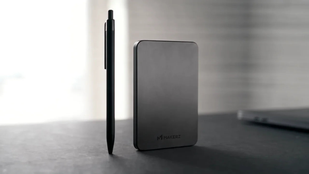 SOLIDZ Power Bank Model QTの薄型デザインを示す製品写真