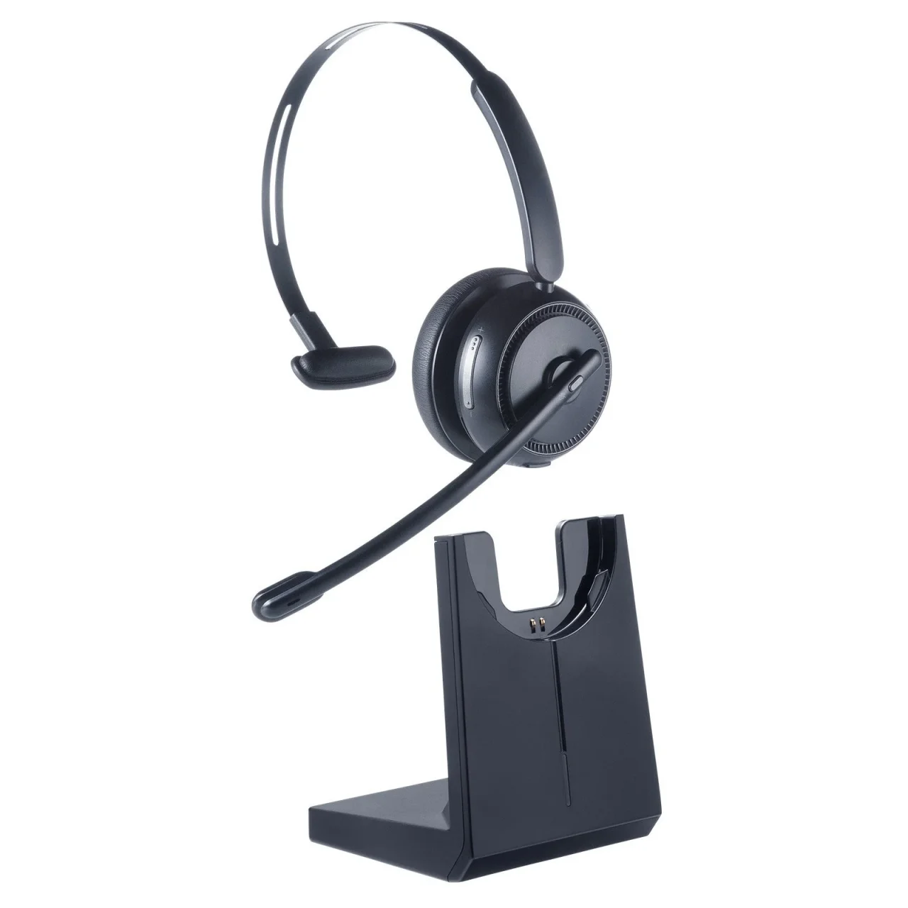 MM-BTMH76BK（充電クレードル付き）の片耳型Bluetoothヘッドセットと充電クレードル