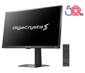 GigaCrysta Sシリーズのゲーミングモニターと専用リモコン