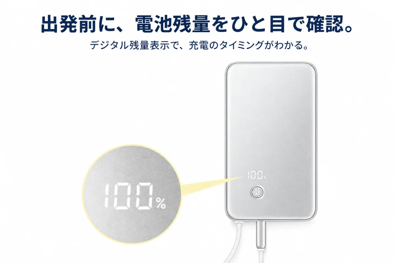 K61のデジタル残量表示機能と本体外観