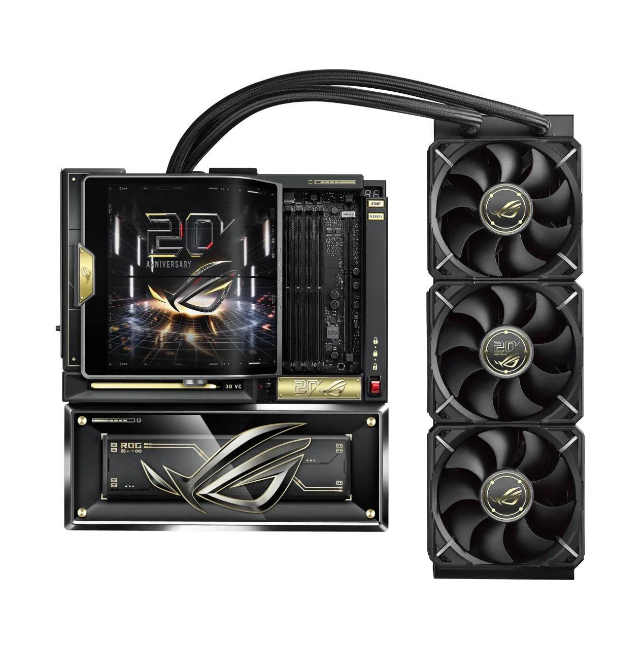 ROG Crosshair X870E EDITION 20とROG RYUJIN 360 EDITION 20のセット画像