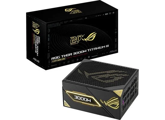 ROG-THOR-3000T3-GAMING-20THの本体とパッケージ
