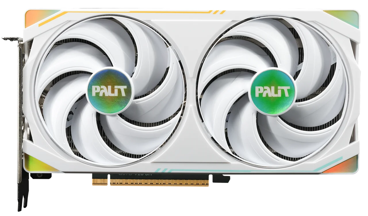 GeForce RTX 5060 Ti 8GB RiTONA OCのホワイトデュアルファンデザイン