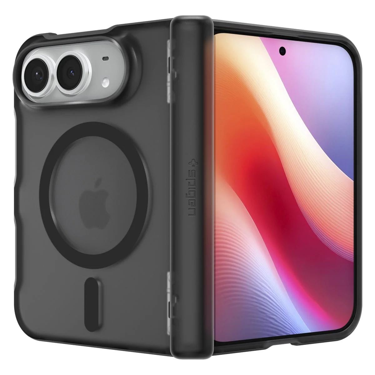 iPhone Duo用ケース「ウルトラ・ハイブリッド・プロ・マグフィット」の半開き状態
