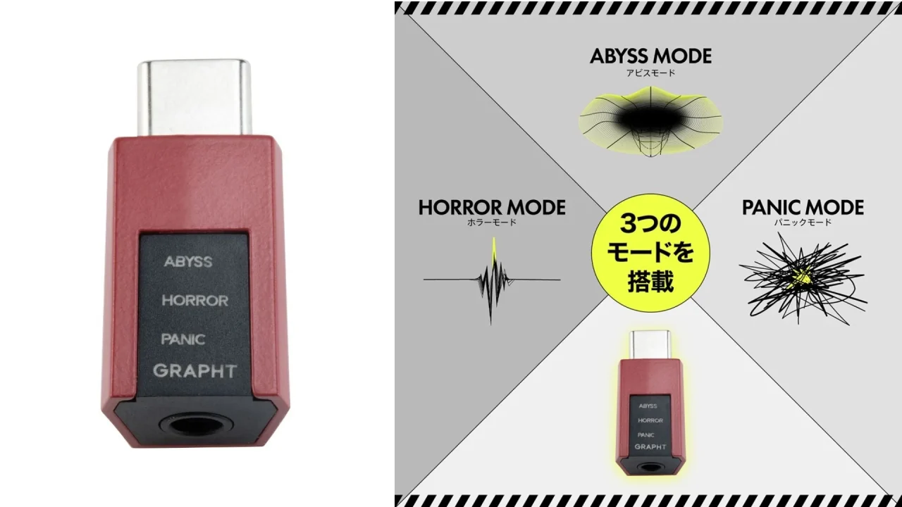 THE SPECIAL – Mini DAC Horror Edition本体と3つのモード図