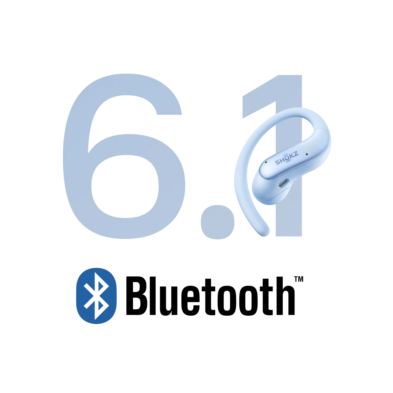 Bluetooth 6.1対応を示すOpenFit Air 2のイラスト