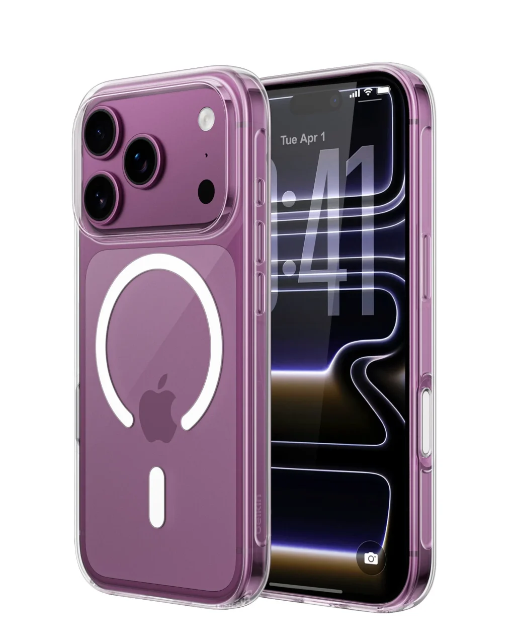 SheerForce™ ClearシリーズのクリアケースとiPhoneの背面・前面
