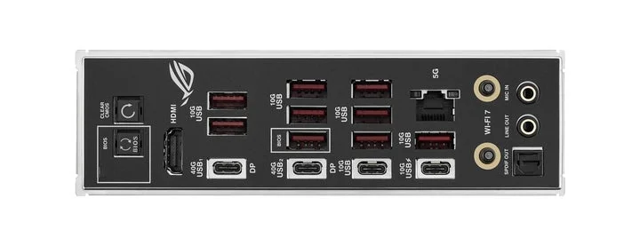 ROG STRIX X870E-E GAMING WIFI7 NEOの背面入出力ポート