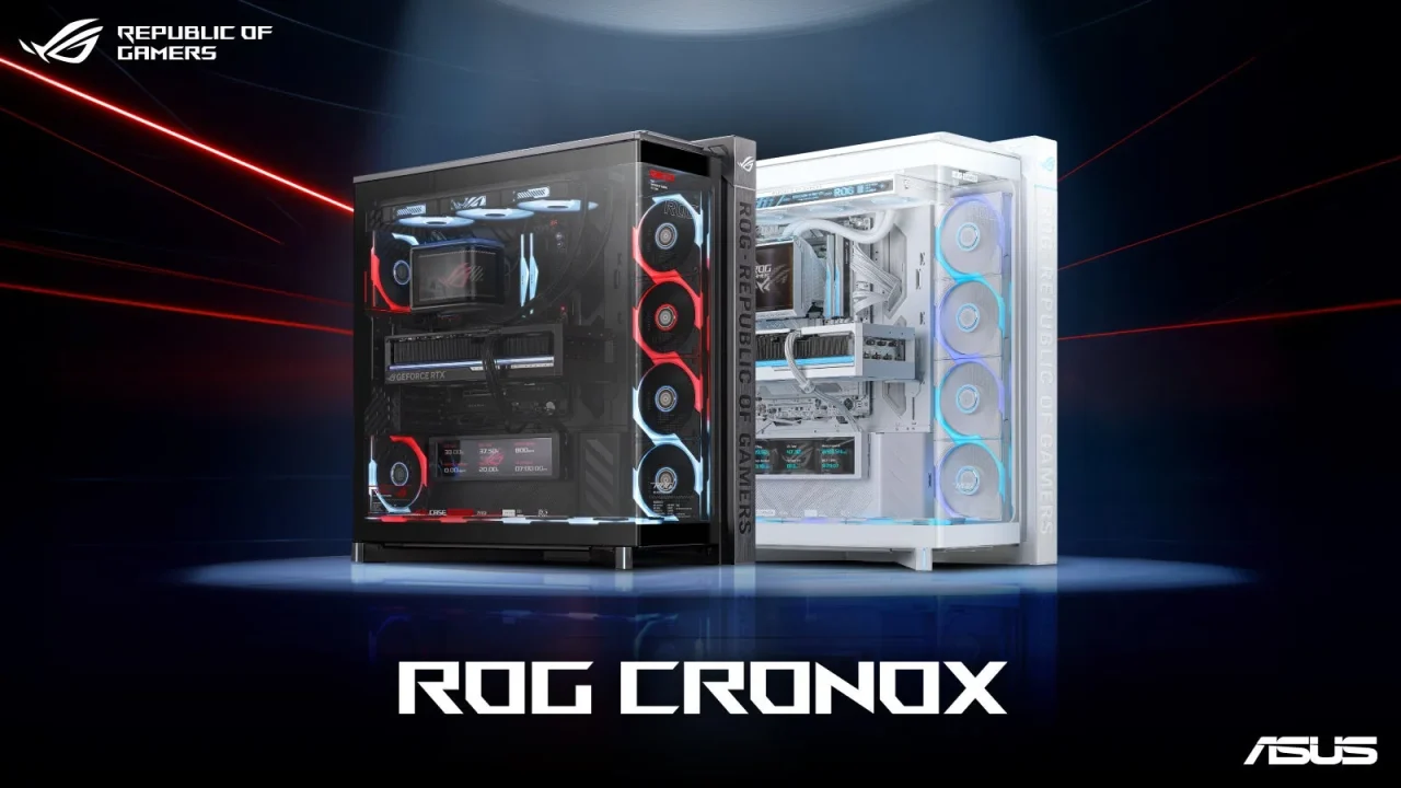 ROG Cronoxのブラックとホワイトの2台のPCケース