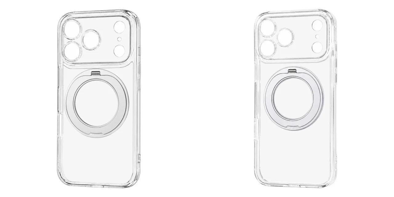 ハイブリッド タフケース 5H リングスタンド付きの透明な2台の製品画像