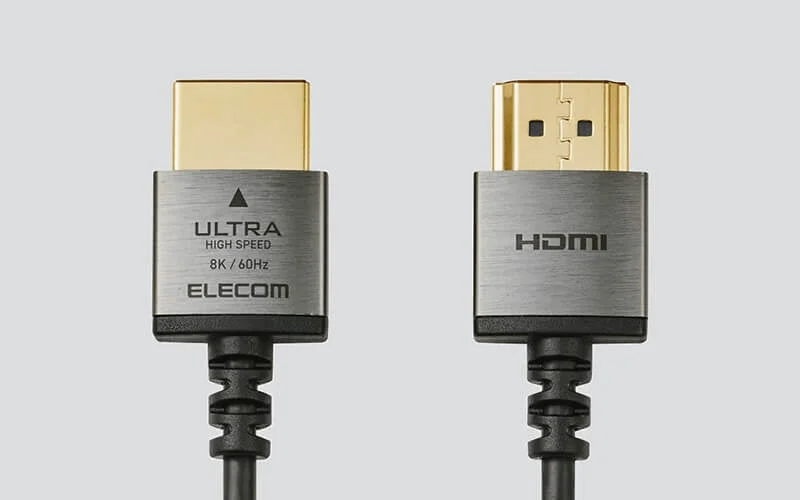 ELECOM製スーパースリムHDMIケーブルのコネクター部分と印字