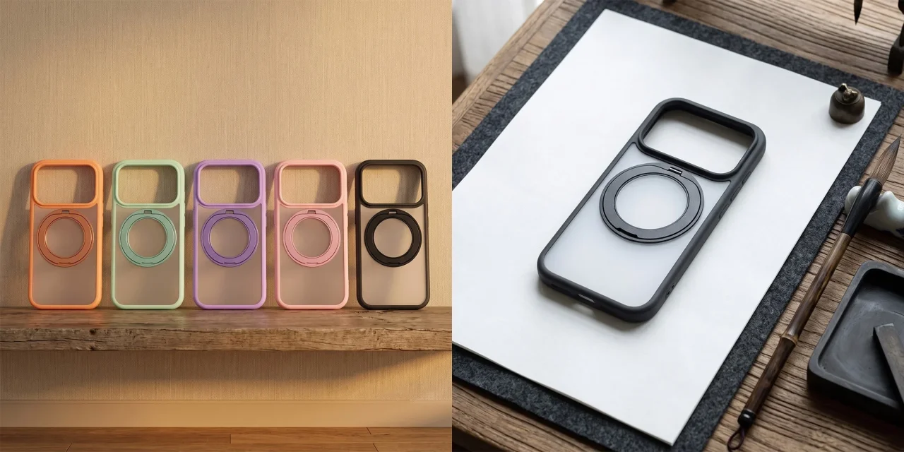 ハイブリッドケース シルキーマット マグネット充電対応 リング付きのカラーバリエーション