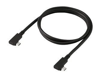 USB4-CLLY10NBKの黒いL字コネクター付きUSB Type-Cケーブル