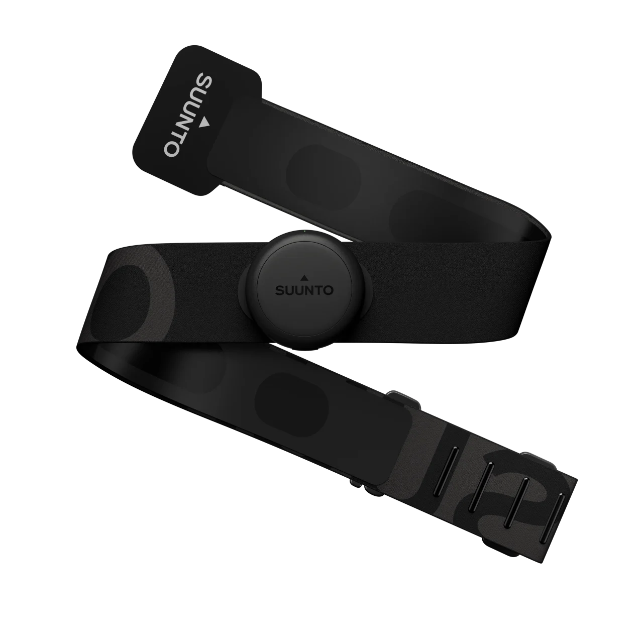 Suunto Smart Heart Rate Belt 2の黒いストラップと円形センサー部