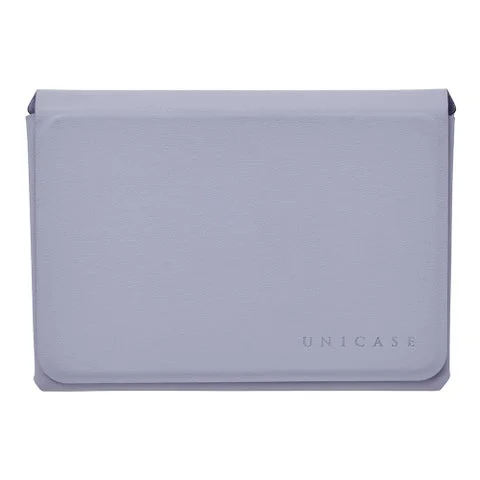 UNICASEロゴ入りの薄型マグネットカードポケットのシルバーカラー