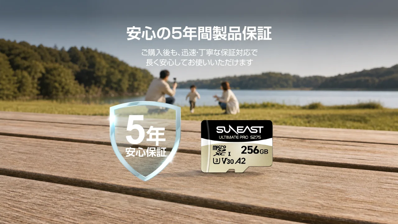SUNEAST ULTIMATE PRO S275 Series 256GBと5年間保証のシールド
