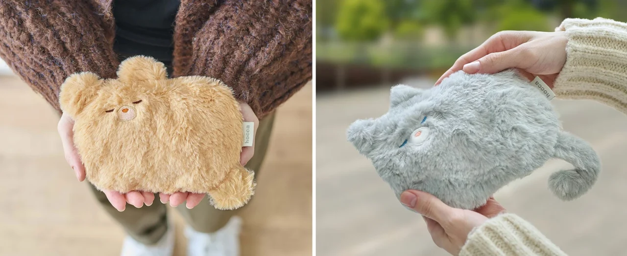 レンジですぐにホッカホカ ジェル湯たんぽ hocca ハンドウォーマー ねこ/くまのねこ・くまデザイ