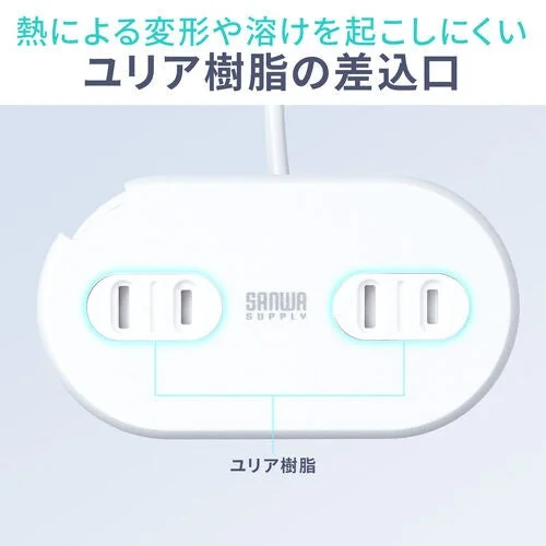 700-TAP094WのAC差込口部分とユリア樹脂の表示